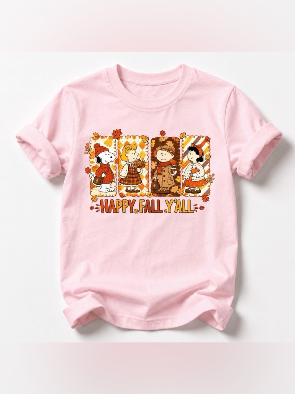 Cute Fall Cartoon & Friends Shirt, Autumn Cozy Fall Graphic Tee Pumpkin Season